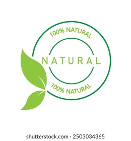 Natural product logo and symbol flat design template