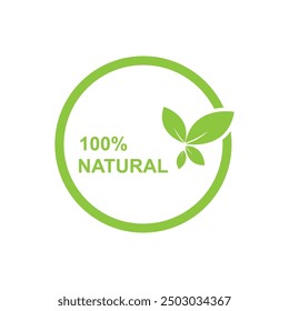 Natural product logo and symbol flat design template