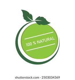 Natural product logo and symbol flat design template