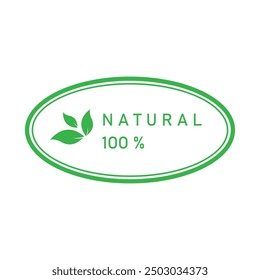 Natural product logo and symbol flat design template