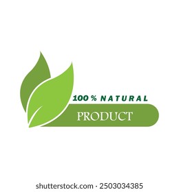 Natural product logo and symbol flat design template