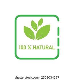 Natural product logo and symbol flat design template