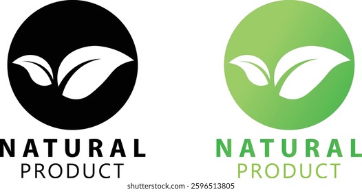Natural Product Logo-Eco-Friendly Label-Organic , Sustainable Badge
