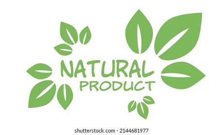 Natural Product Logotype Design . Vector Illustration
