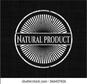 Natural Product on blackboard
