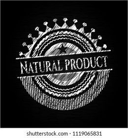 Natural Product on chalkboard