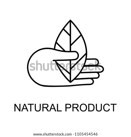 natural product outline icon. Element of enviroment protection icon with name for mobile concept and web apps. Thin line natural product icon can be used for web and mobile on white background