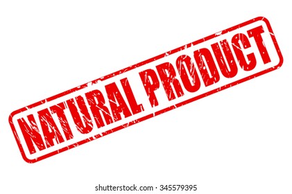 NATURAL PRODUCT red stamp text on white