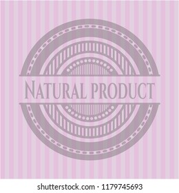 Natural Product retro style pink emblem