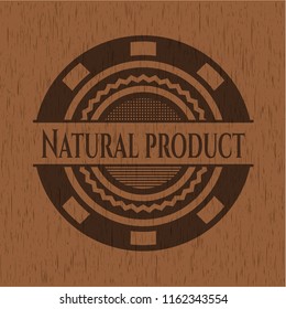 Natural Product retro style wooden emblem