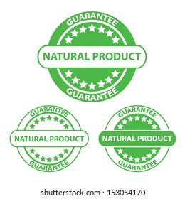 Natural Product Rubber stamp, sticker, tag, label, sign, icon, symbol. Vector