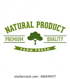 Natural Product Typographic Vector Design