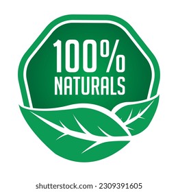 Natural Product Vector Icon Circle Sign. Healthy Food Emblem. Organic food Badge. 100% Organic, 100%nature