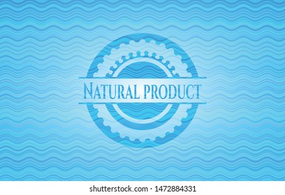 Natural Product water representation emblem background. Vector Illustration. Detailed.