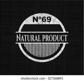 Natural Product written with chalkboard texture