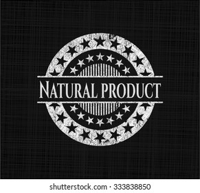 Natural Product written on a chalkboard