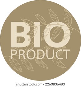 Natural products 100% Vector illustration. Natural product icon.