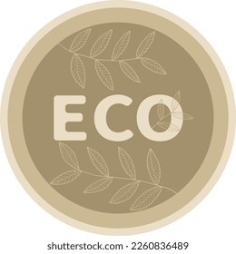 Natural products 100% Vector illustration. Natural product icon.