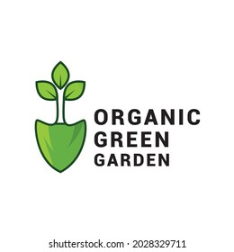 Logo-Design für Naturprodukte, Vektorvorlage. Blattsymbol.