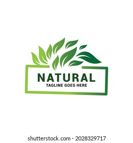 Natural products logo design vector template. leaf icon.