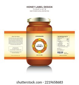 Natural pure honey label-bee honey label design-product mock up-bottle food packaging-organic honey bee label-jar design-glass packaging-hive honey-raw product-flower honey graphic-honeycomb label