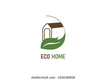 Natural real estate simple logo design real estate logo. green house logo design vector