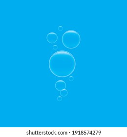 Natural realistic bubble illustration vector design