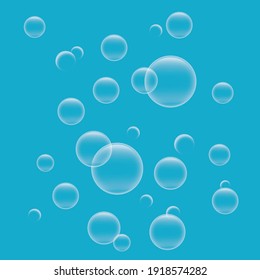 Natural realistic bubble illustration vector design