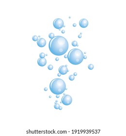 Natural realistic bubble illustration vector design