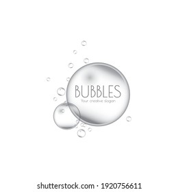 Natural realistic bubble illustration vector design
