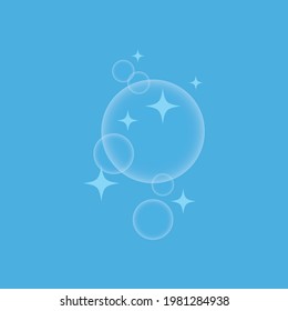 Natural realistic bubble illustration vector design