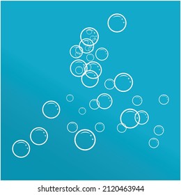 Natural realistic bubble illustration vector design