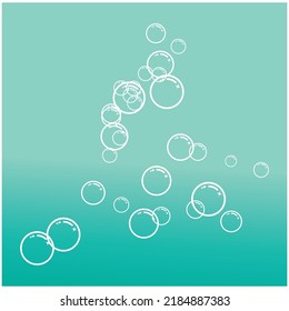 Natural realistic bubble illustration vector design
