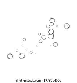 Natural realistic water bubble illustration vector design