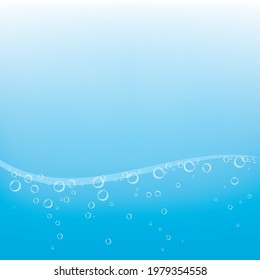Natural realistic water bubble illustration vector design