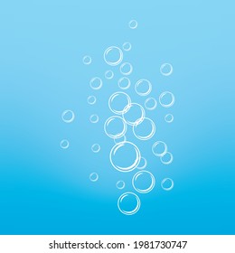 Natural realistic water bubble illustration vector design