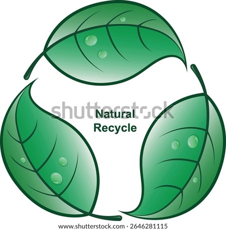 Natural Recycle vector illustration created within Adobe illustrator a part of the world leading graphic software company Adobe Creative Cloud.