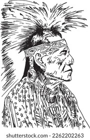 its a natural red indian sketch, this vector sketch is good for your graphics works, drawn your vintage vector for your assignment and homework.