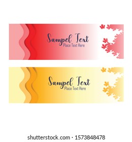 
Natural red and yellow banner designs