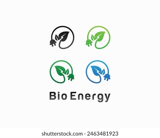 Natural Renewable Electricity Energy Logo Design Concept Vector Template.