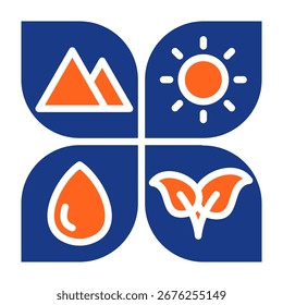 Natural Resource Icon Fill Vector Illustration