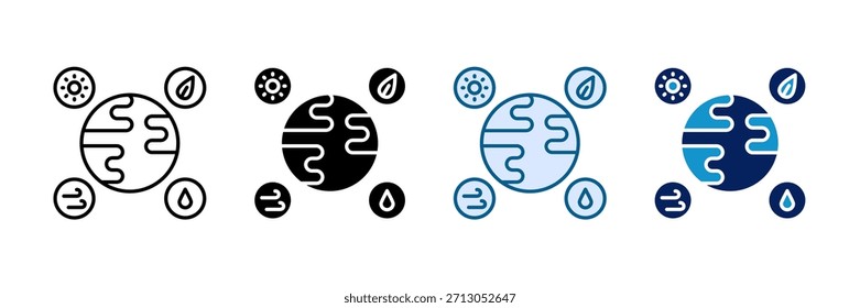 Natural Resource Management Icon Set Multiple Style Collection