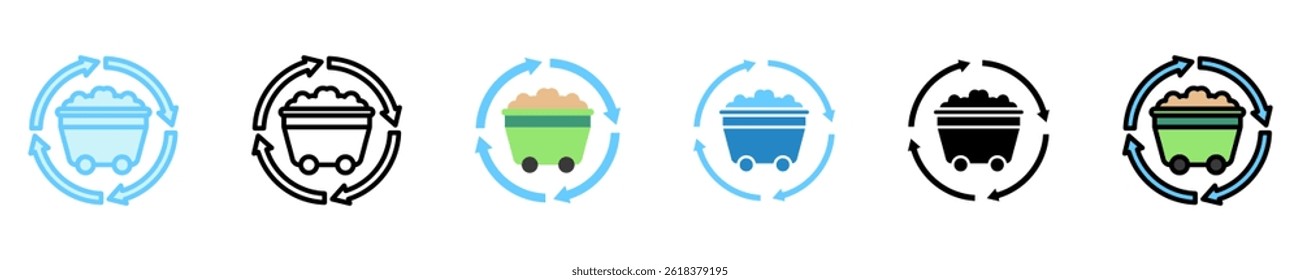 Natural Resource multi style, mini illustration icon. use for modern concept, print, UI, UX kit, web and app development. Vector EPS 10, related to business, green industry, eco friendly and economy .