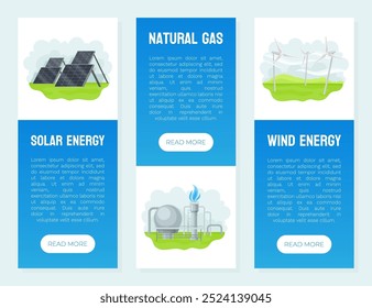 Design de banner de recursos naturais com modelo de vetor alternativo ambiental