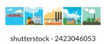 Natural Resources and Environment Power Generation Vector Set