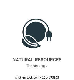 Natural resources glyph icon vector on white background. Flat vector natural resources icon symbol sign from modern technology collection for mobile concept and web apps design.