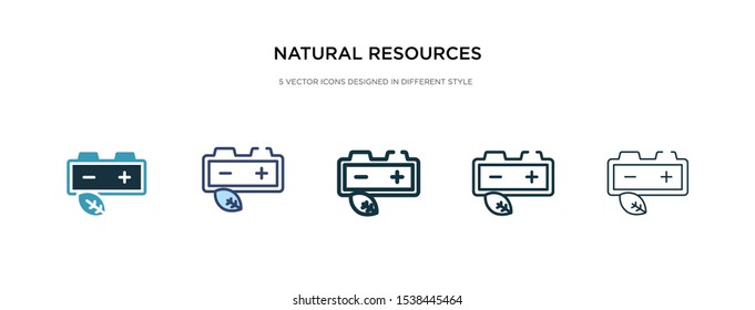 natural resources icon in different style vector illustration. two colored and black natural resources vector icons designed in filled, outline, line and stroke style can be used for web, mobile, ui