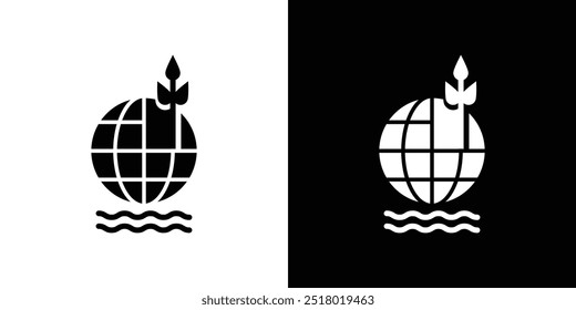 Natural resources icon Flat fill set collection