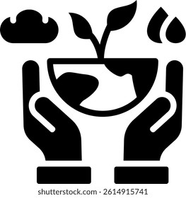 Natural Resources Icon Glyph Vector Illustration