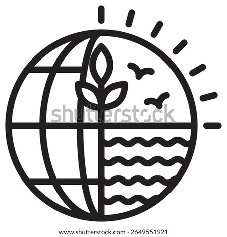 Natural resources icon vector illustration isolated sign